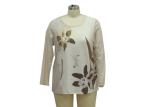 Flower Gold Foil Printing Ladies Casual T Shirts Women'S Spring Tops