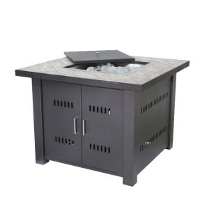 Quality 50000 BTU Outdoor Propane Gas Square Fire Pit For Backyard Weather Cover wholesale