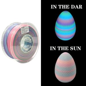 Quality PINRUI Glow Rainbow PLA 1kg 1.75mm Change Color In The Dark For 3d Printer wholesale