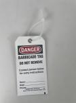 Plastic Tag Danger Barricade Tag Durable PVC for Safety Sign Tag