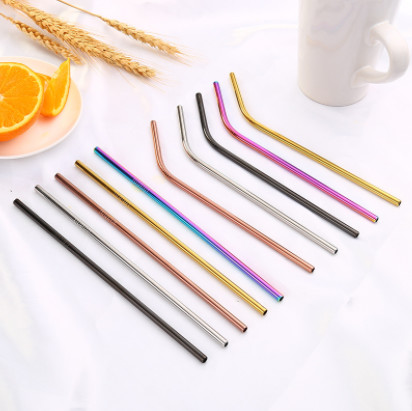 Reusable Stainless Steel Water Bottle Accessories Metal Drinking Straws