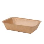 Square Disposable Kraft Paper Plate For Fruits/Fried Food/ Barbecue/Vegetables