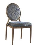 round back light-gray cushion golden painting dining chair for sale
