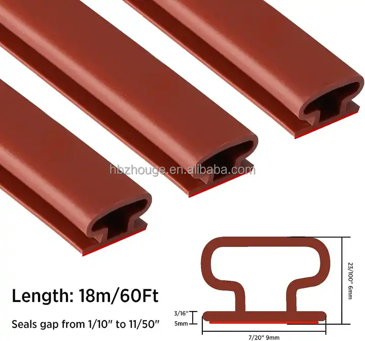 3M Adhesive I-Shaped Strip Customized Silicone Sealing for Anti-Theft Door Protection