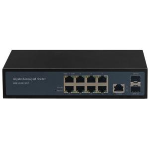 Quality Durable Managed Fiber Optic POE Switch 1000M 8 Ports With 2 Gigabit SFP Ports wholesale