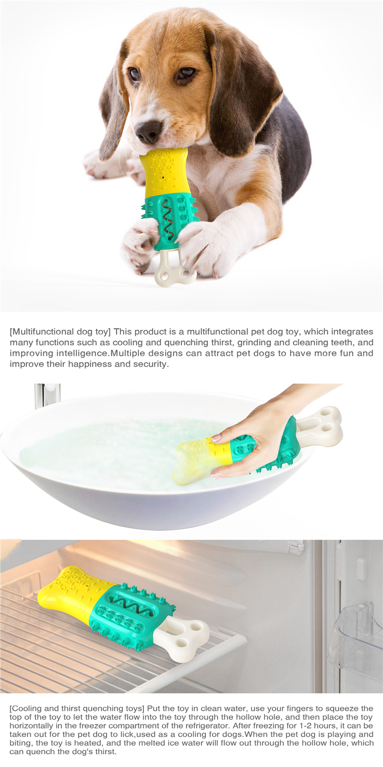 New Design Product Summer Cooling Popsicle-shaped Dog Toothbrush Cooling Molar Stick Dog Pet Chew Toy