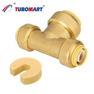 Quality 1/2-1 Inch Push In Elbow Fitting High Quality Quick Connection Lead-free Brass 3/4&quot; wholesale