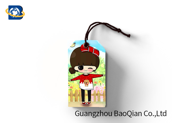 Cartoon 3D Picture Custom Printed Hang Tags , Personalized Hang Tags For Clothing