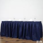 KINSHUN Black Polyester Banquet Table Skirt Wedding Party Events Decorations