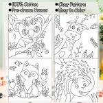 Beginner Friendly Pre Printed Canvas Oil Painting Set Cute Animals For Children