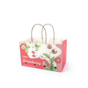 Quality Waterproof Compostable Vegetable Fruit Packaging Paper Bags CMYK / Pantone Color wholesale