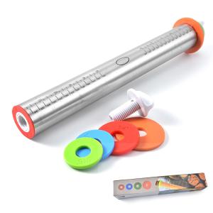 Quality 43.5*6.5cm Stainless Steel Adjustable Rolling Pin With Thickness Rings wholesale