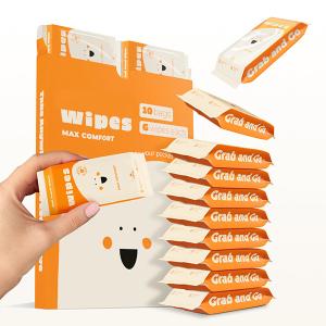 Quality 99% Water Biodegradable Wet Wipes Portable Mini Baby Wipes For Travel 60pcs 15*20cm wholesale
