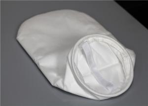 Quality Oil 200 Micron Filter Bag , Industrial Filter Socks Polyester Material White Color wholesale