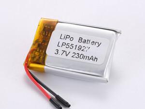 Industrial and Commercial 3.7V 230MAH 500 Cycles Lithium Polymer Rechargeable