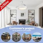 High Lumen LED Ceiling Fan with Hidden Blades Modern Design Style Support Dimmer