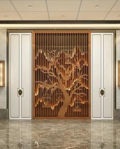 Quality ODM OEM Stainless Steel Hotel Furniture Metal Room Partition Porch Hollowed Out wholesale