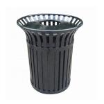 Sustainable Outdoor Trash Cans Surface Mounted With Sandblasting Zinc Spraying