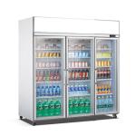 CE 600W Double layer Glass Door Refrigerator Commercial