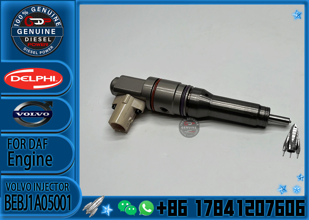 Common Rail Injector BEBJ1A00001 BEBJ1A00101 BEBJ1A00201 1925657 BEBJ1DO0003 1972591 BEBJ1DO1104 1972590 For DAF