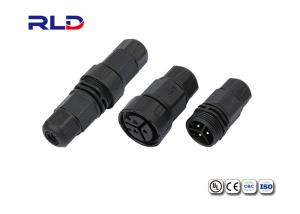 Quality High Strength Waterproof Cable Splitter , Black Male And Female Connector 3 Pin wholesale