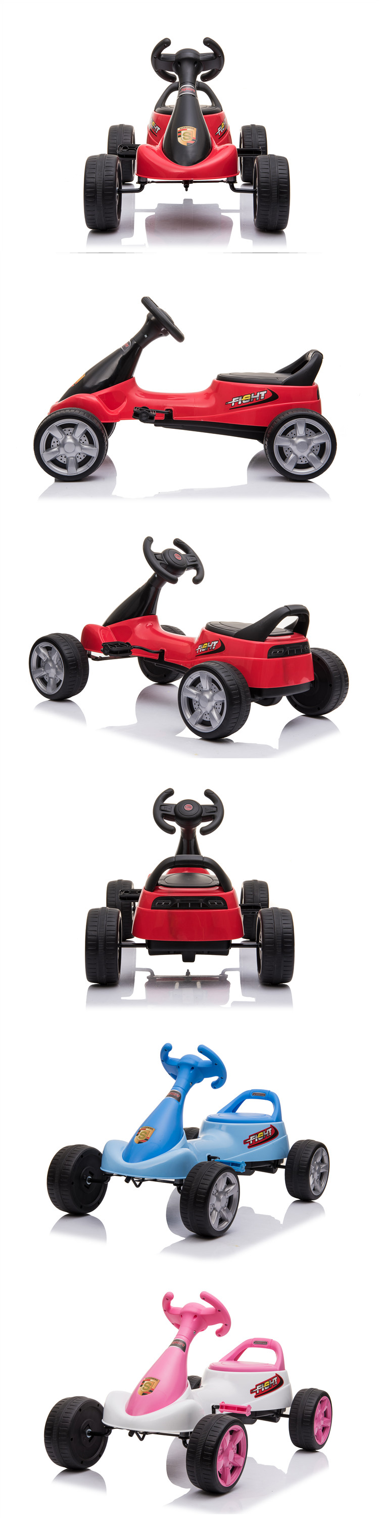 Max load 30kgs 2022 Popular Plastic Wheel Kids Ride On Car Foot Pedal Go-kart for Children