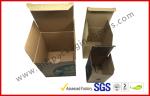 Brown Corrugated Cardboard Boxes / Corrugated Moving Boxes For Cup Package ,