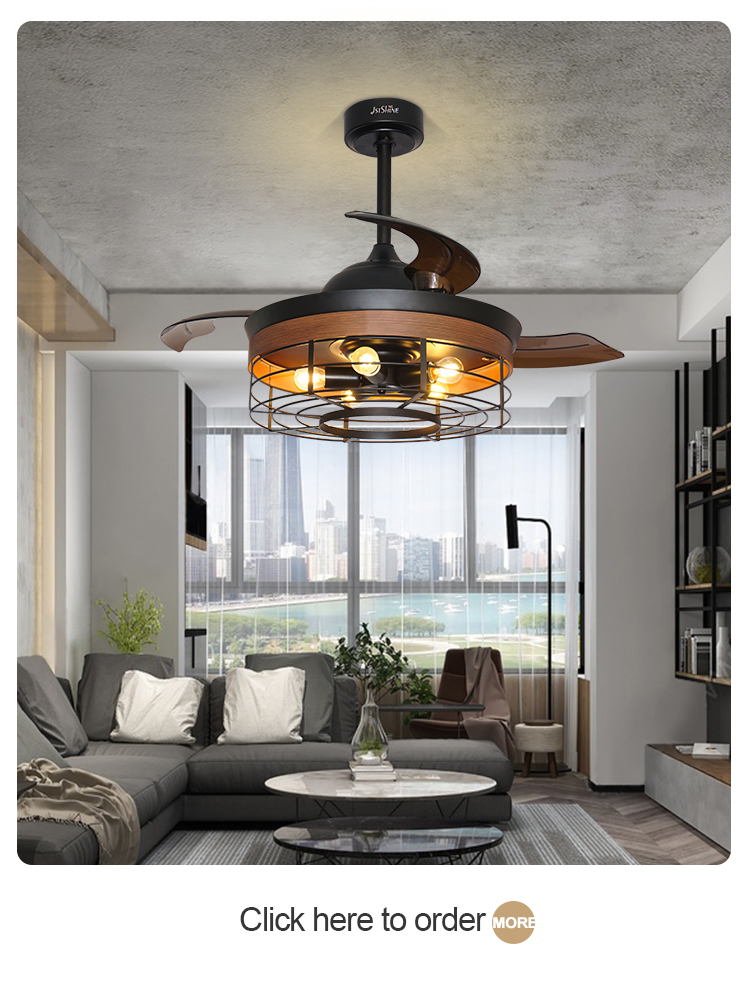 3000K/4500K/6000K Color Temperature 1stshine Ceiling Fan with ABS Blade and AC Motor