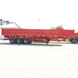 Quality 3 Axle 40cbm Side Dump Semi Trailer , Side Tipper Semi Trailer wholesale