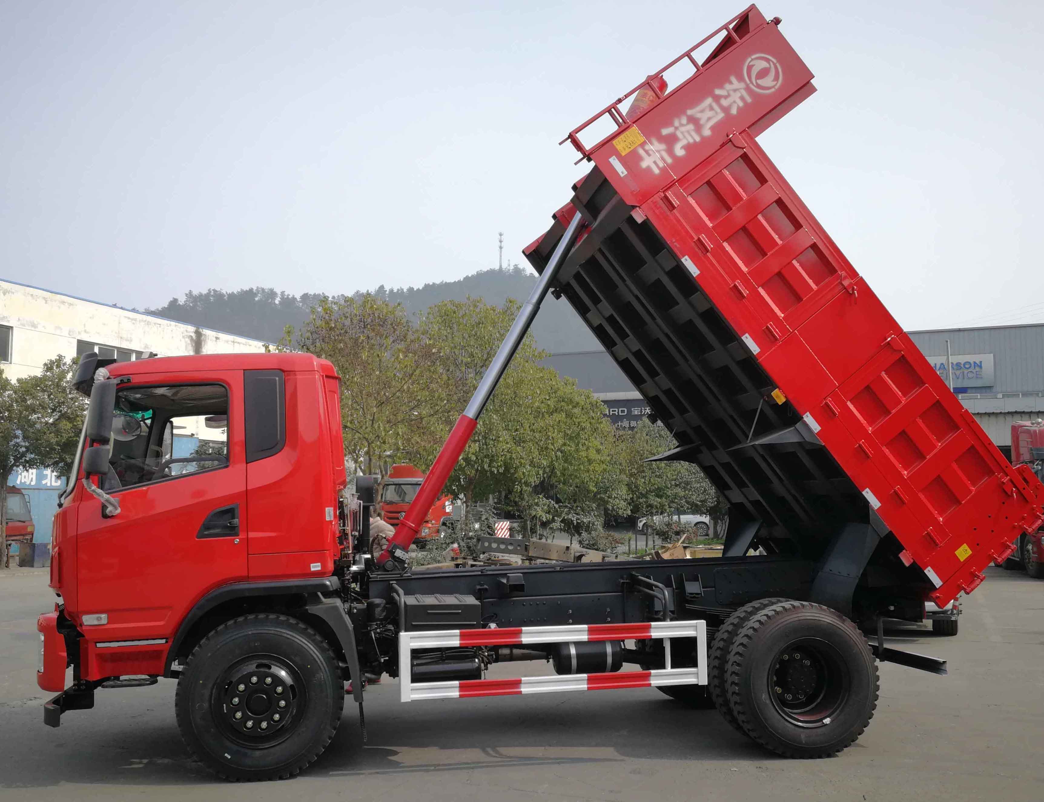Dongfeng 4x4 Dump Truck Optional Specifications and Cargo Tank Dimension 3800*2500*800