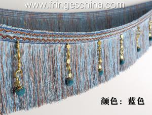 Quality Handmade fashionable chain beads lace tassels fringes for curtain/sofa/pillow/stage decoration wholesale