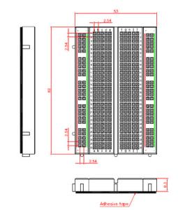 Quality Education Full Nickel 8.3x5.5cm Breadboard 400 Points wholesale