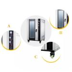 10 Trays Electric Combi Oven Industrial Convection Ovens 1.8KW