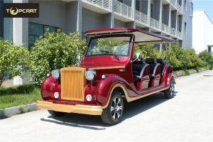 Quality Luxury CE approved electric vintage car 12 seater golf cart in Roof with Jumper Seat wholesale