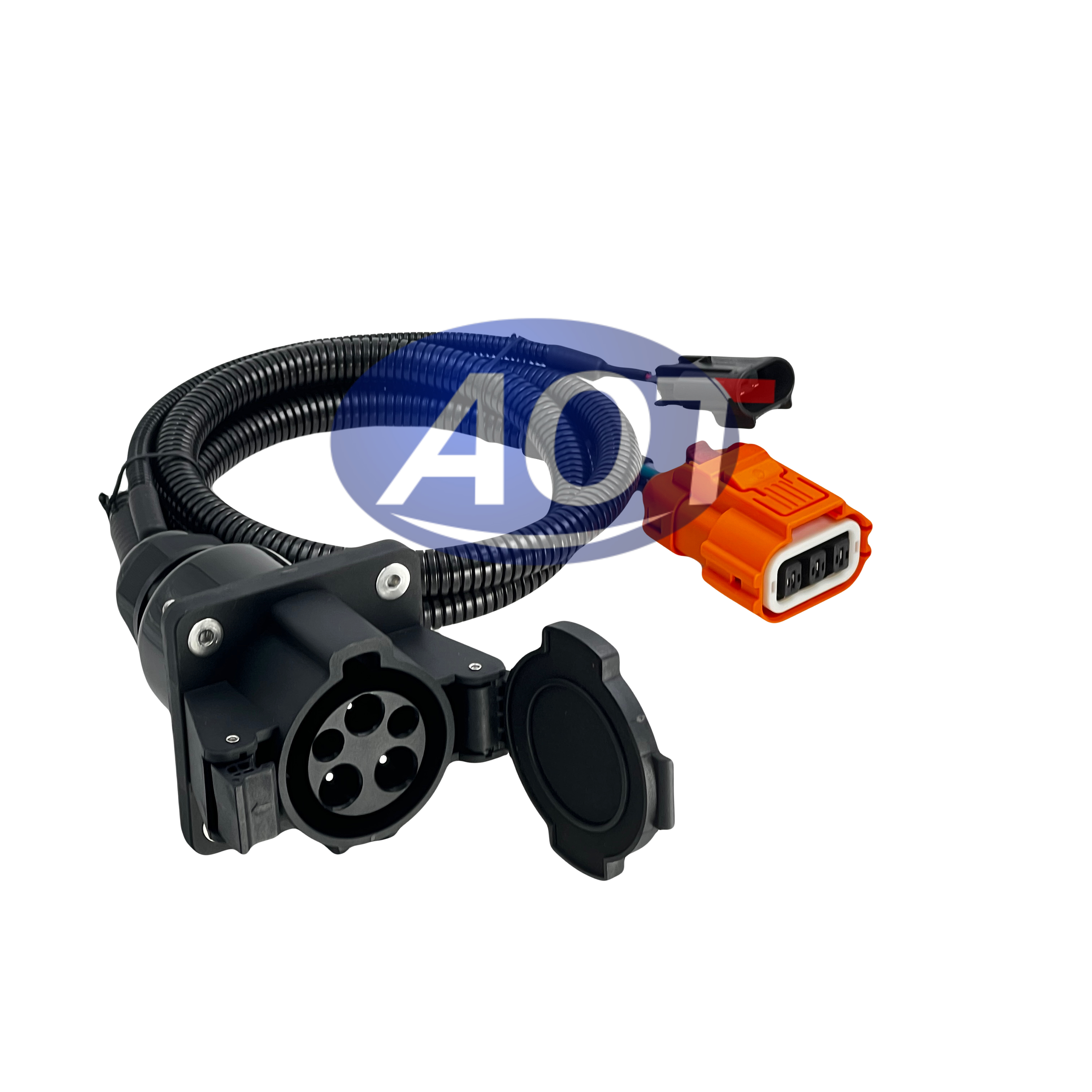 Custom Amp 633063 Aptiv 13510099 Connector Y Cable AOTAI 80A J1772 Type1 EV Charging Inlet