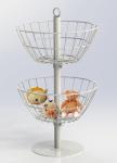 2 Baskets Metal Table Top Display Stands