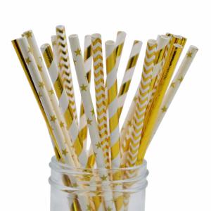 Quality Disposable Compostable Baby Shower Paper Straws Earth Friendly No Polluting wholesale
