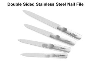 Quality Silver Fingernail Polishing Block Stainless Steel Double Sided Easy Use wholesale