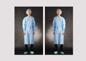 China SMS Material Disposable Isolation Gown , Disposable Theatre Gowns Breathable on sale