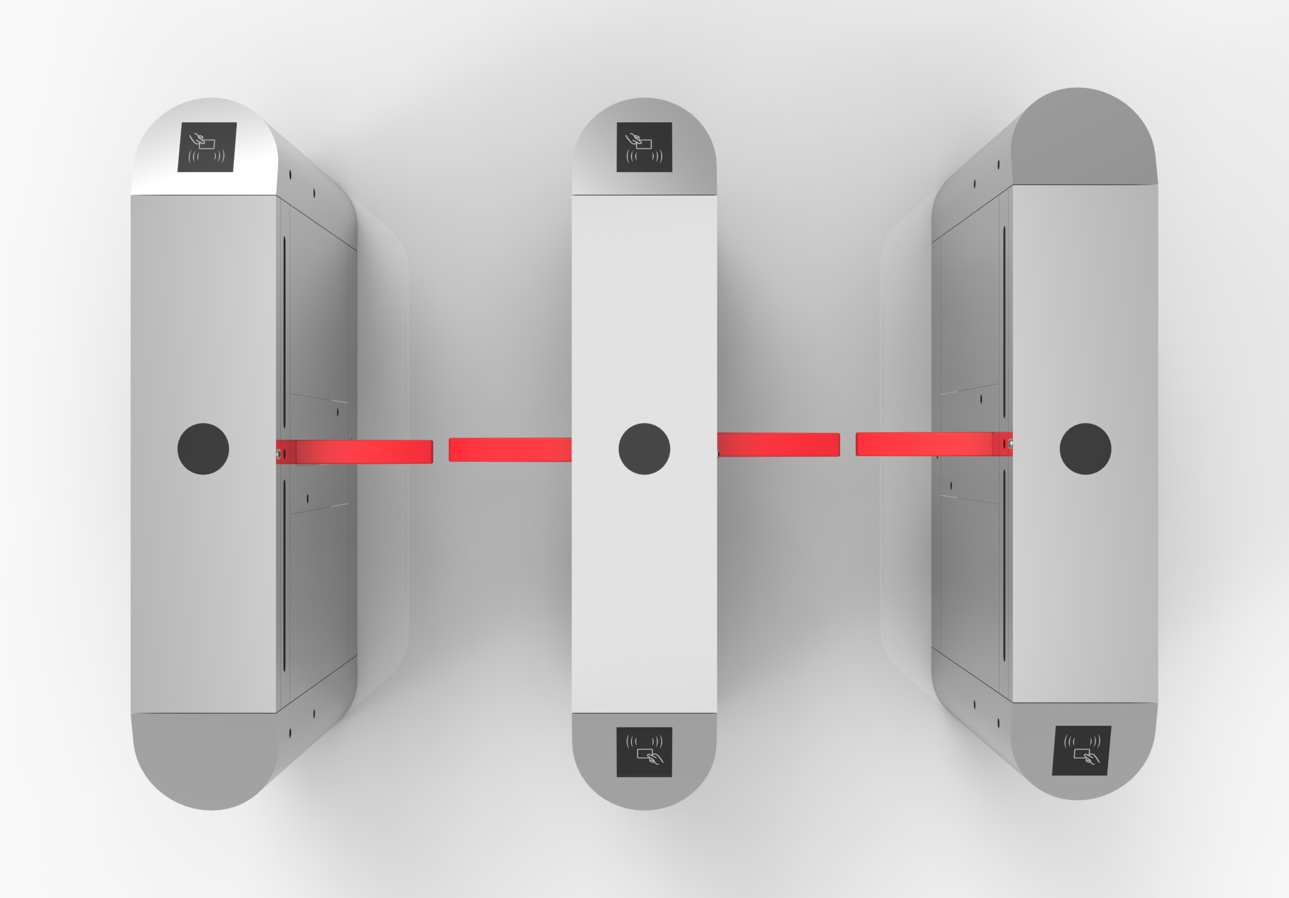 Exhibition Flap Barrier Turnstile Anti Interference With Alarm Function