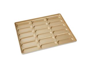Quality 654x535x38mm PTFE Golden Hot Dog Bun Baking Pan wholesale