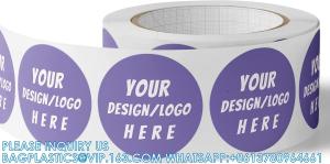 Quality Circle/Square BOPP Roll Labels- Personalized Stickers For Business Logo, Party, Wedding Favor, Baby Shower wholesale