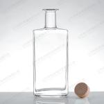 Healthy Lead Free Glass Whiskey Decanter Bottle With Square Brandy Glass And