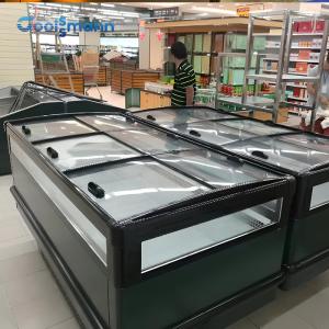 Quality Horizontal Supermarket Island Freezer Refrigerated Display Cabinet Cooler wholesale