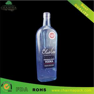 Quality Taper-shape Embosing Glass Bottle for Vodka or Whisky wholesale