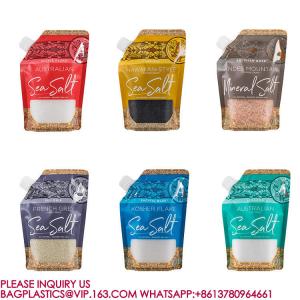 Quality Reusable Clear Flask Bags Power Spice Sea Salt Packaging Cruise Sneak Drink Spout Pouch wholesale
