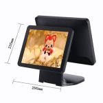 Black Color Dual Screen Retail Epos Systems Aluminium Alloy Housing For Small