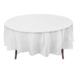 Round Disposable Plastic Tablecloths , Disposable Party Table Covers
