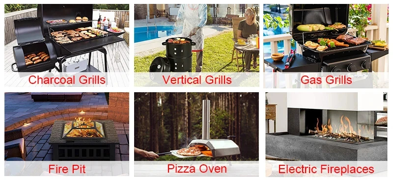 Folding Black Large Charcoal Grill Deluxe BBQ Smoker for Picnic Camping Patio Backyard Cooking