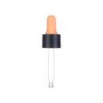 red rubber Cosmetic Glass Dropper , bamboo dropper caps for essential oil